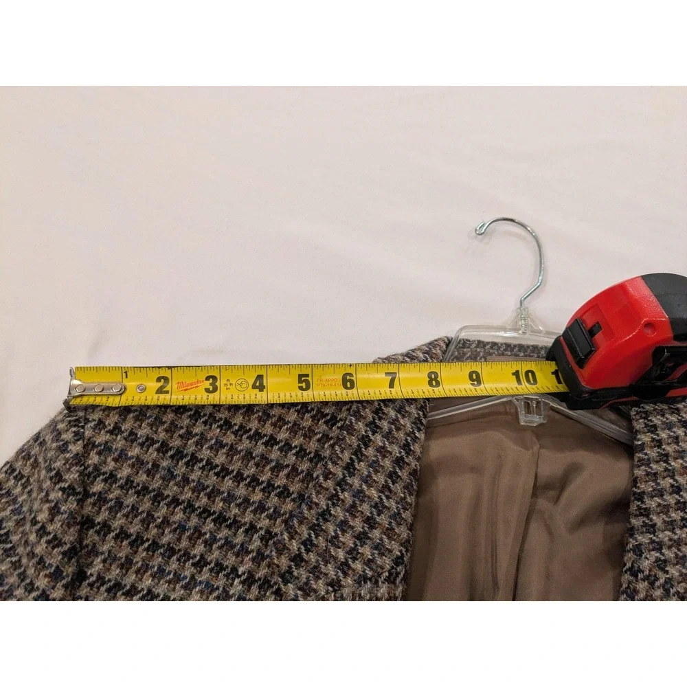 Anton Ferrare Castletex Harris Tweed Blazer Men 46L Houndstooth Wool Sport Coat